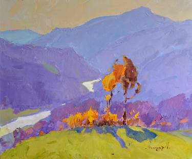 Between the blue mountains _ oil on canvas thumb