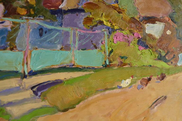 Original Art Deco Landscape Painting by Shandor Alexander