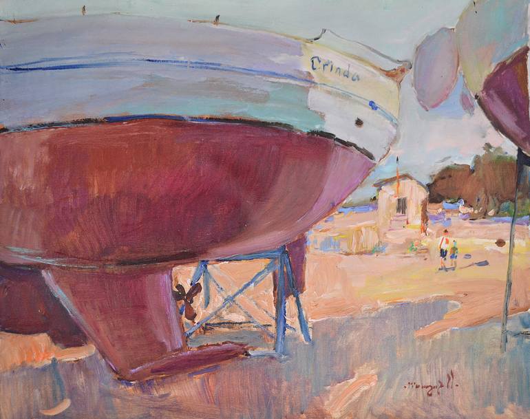 Print of Art Deco Seascape Paintings by Shandor Alexander