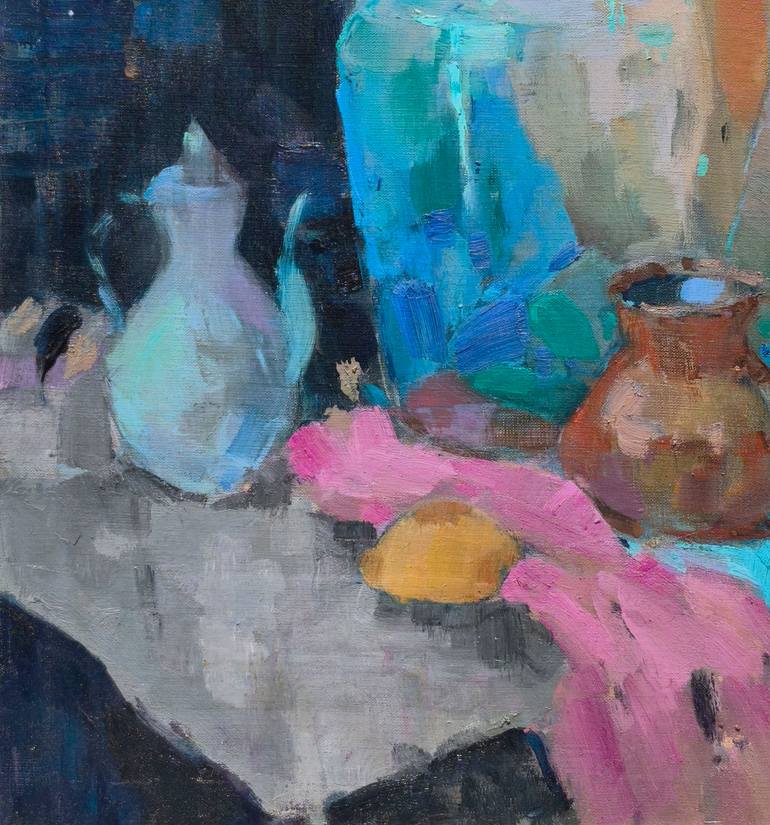 Original Abstract Expressionism Still Life Painting by Shandor Alexander