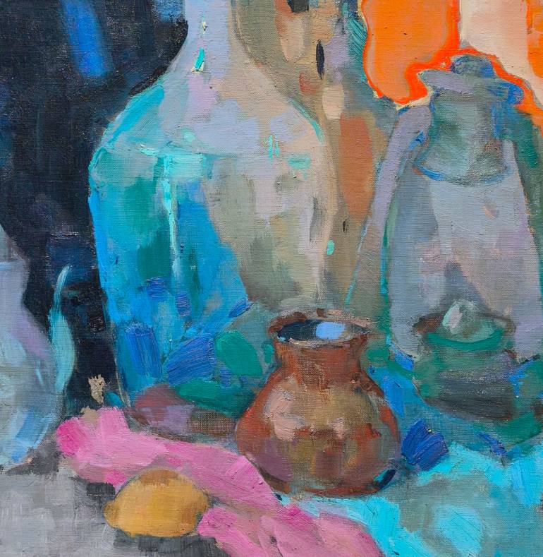 Original Abstract Expressionism Still Life Painting by Shandor Alexander