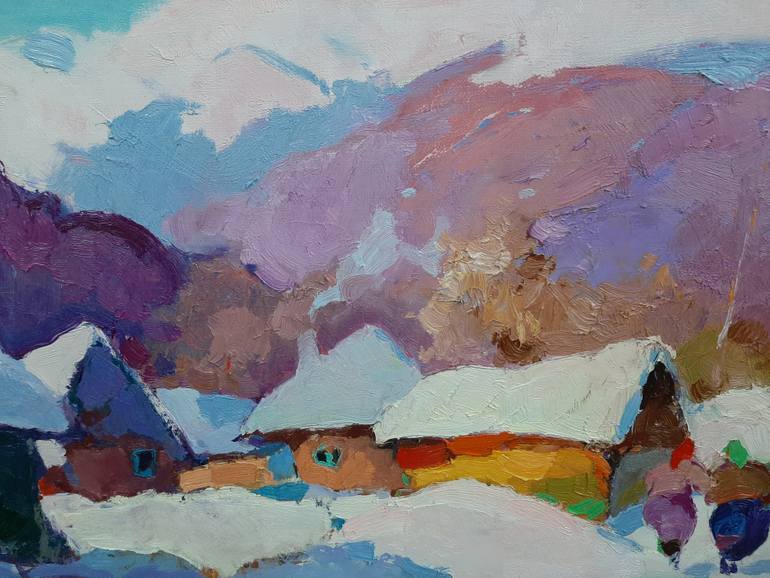 Original Art Deco Landscape Painting by Shandor Alexander