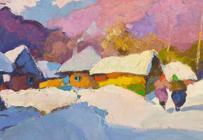 Original Art Deco Landscape Painting by Shandor Alexander