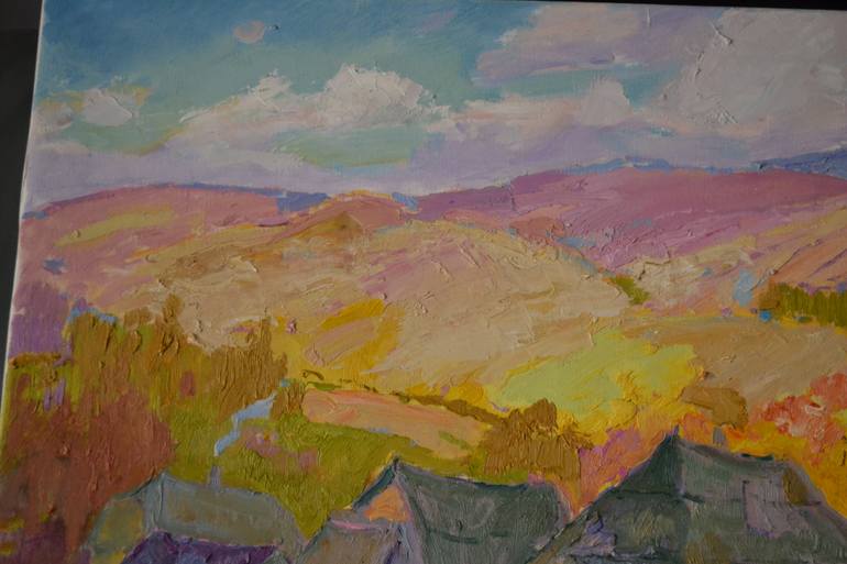 Original Art Deco Landscape Painting by Shandor Alexander