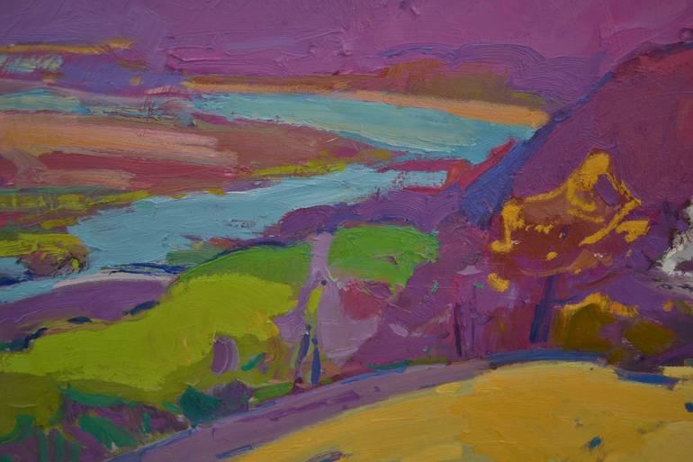 Original Abstract Expressionism Landscape Painting by Shandor Alexander