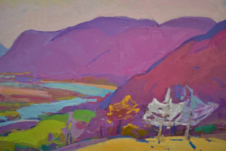 Original Abstract Expressionism Landscape Painting by Shandor Alexander