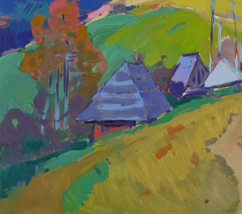 Original Abstract Landscape Painting by Shandor Alexander