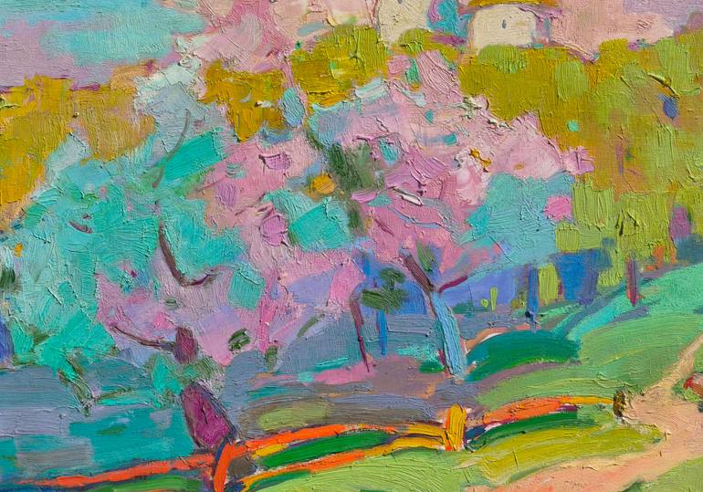 Original Abstract Expressionism Landscape Painting by Shandor Alexander