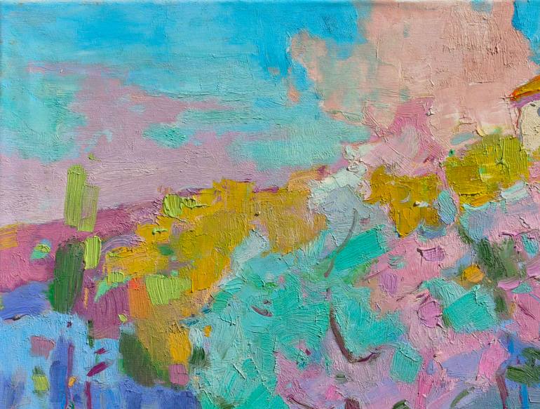 Original Abstract Expressionism Landscape Painting by Shandor Alexander