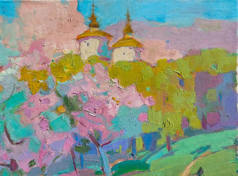 Original Abstract Expressionism Landscape Painting by Shandor Alexander