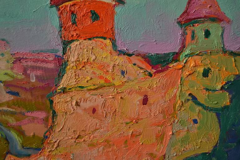 Original Abstract Expressionism Architecture Painting by Shandor Alexander
