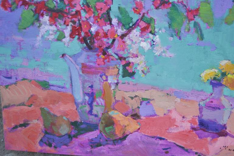 Original Abstract Expressionism Still Life Painting by Shandor Alexander