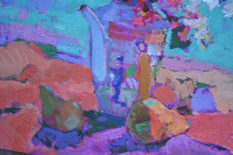 Original Abstract Expressionism Still Life Painting by Shandor Alexander