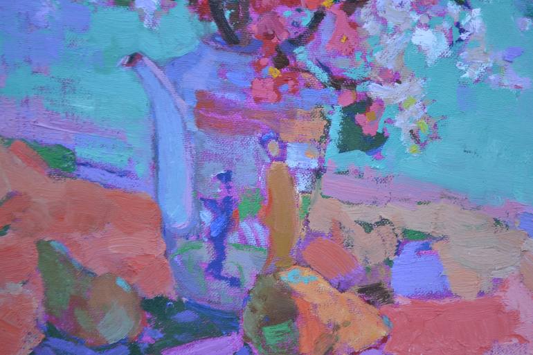 Original Abstract Expressionism Still Life Painting by Shandor Alexander