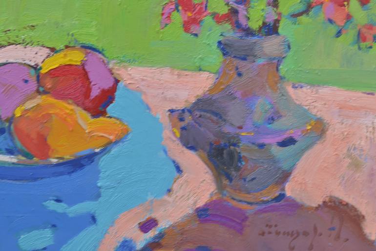 Original Abstract Expressionism Still Life Painting by Shandor Alexander