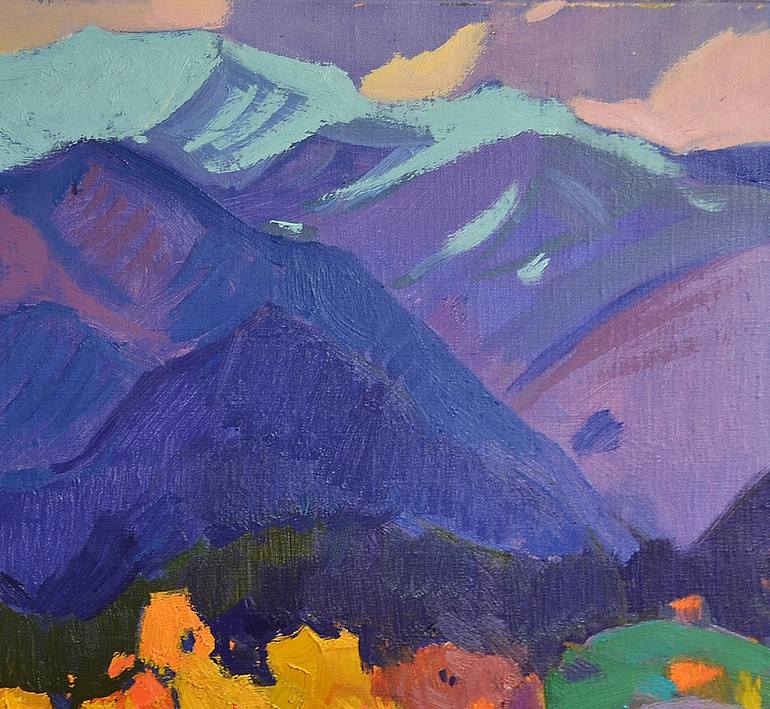 Original Art Deco Landscape Painting by Shandor Alexander