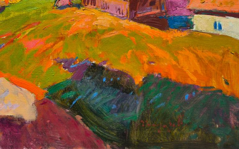 Original Abstract Expressionism Landscape Painting by Shandor Alexander
