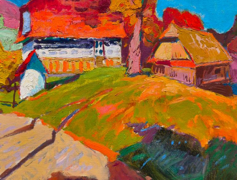 Original Abstract Expressionism Landscape Painting by Shandor Alexander