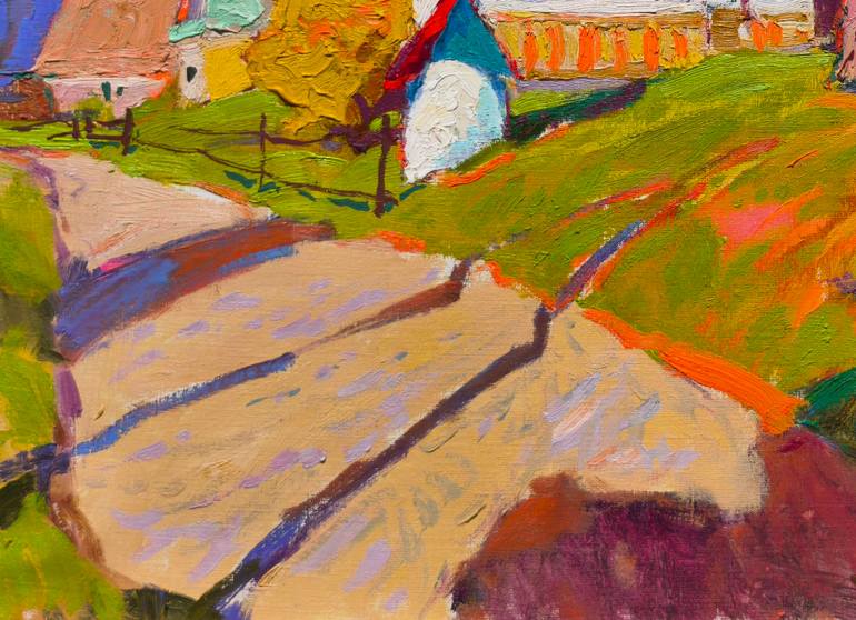 Original Abstract Expressionism Landscape Painting by Shandor Alexander
