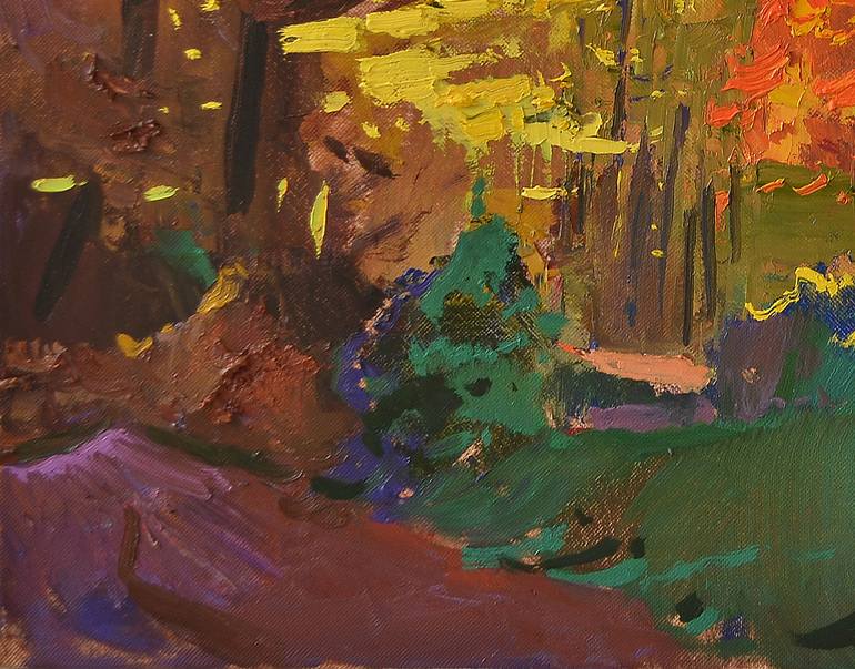 Original Abstract Expressionism Landscape Painting by Shandor Alexander