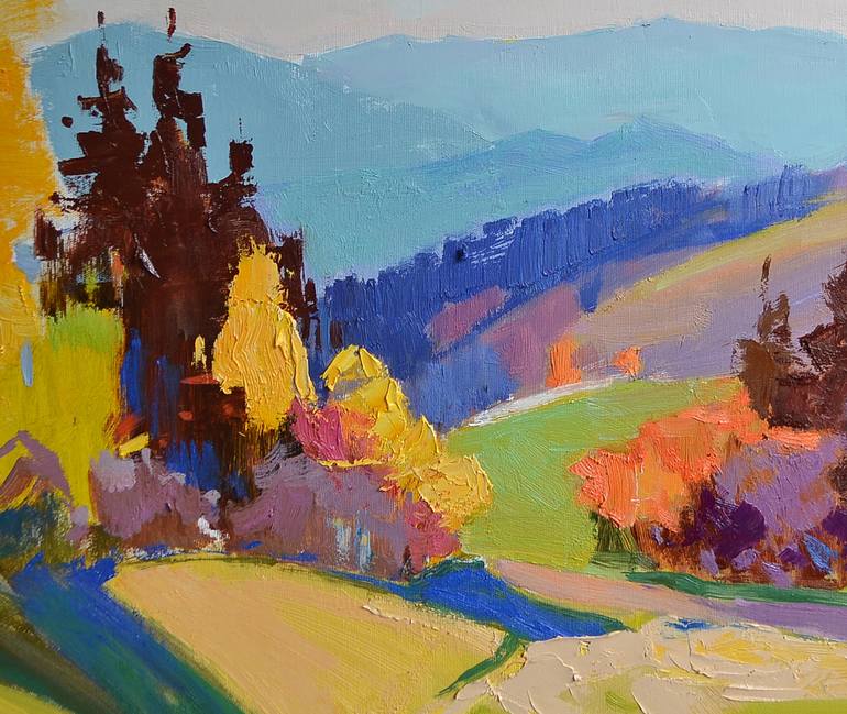 Original Art Deco Landscape Painting by Shandor Alexander