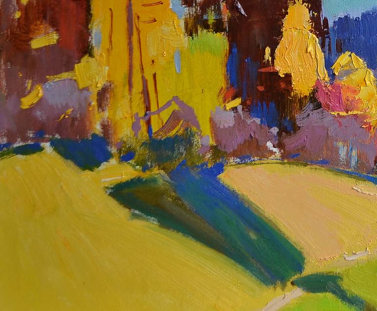 Original Art Deco Landscape Painting by Shandor Alexander