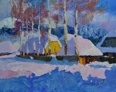 Frosty day _ oil on canvas on cardboard thumb