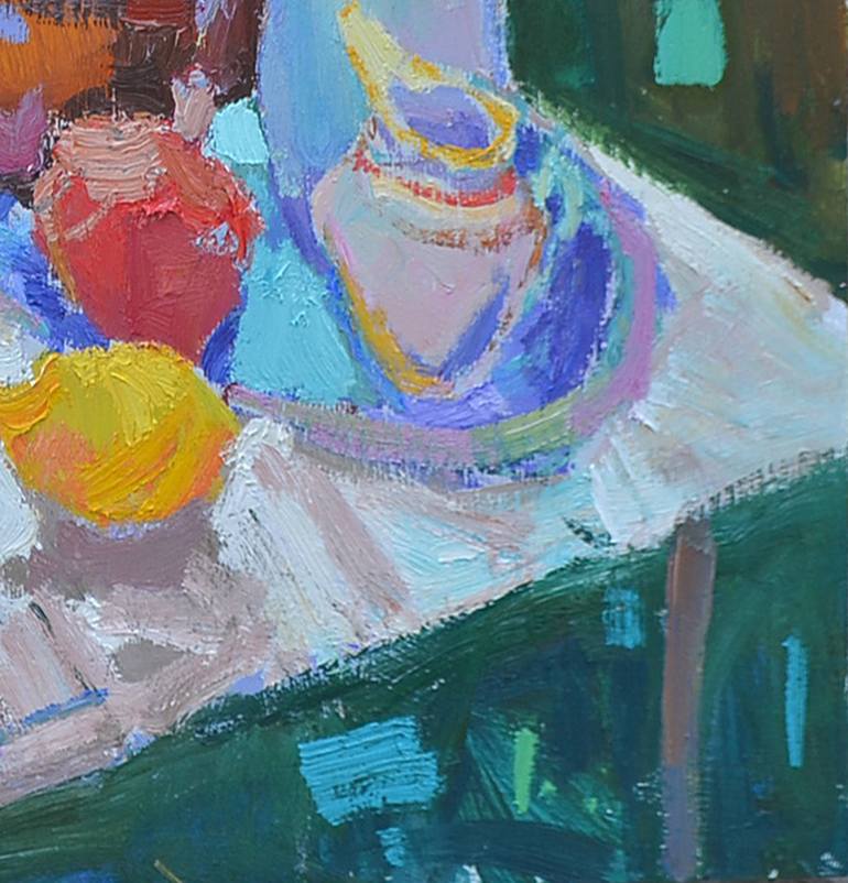 Original Abstract Expressionism Still Life Painting by Shandor Alexander