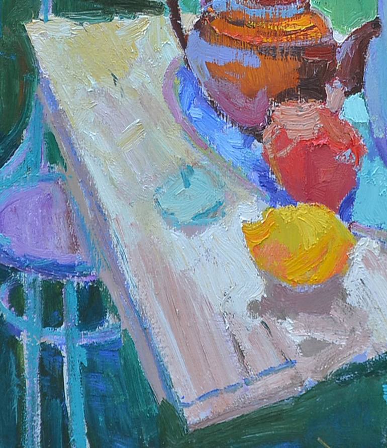 Original Abstract Expressionism Still Life Painting by Shandor Alexander