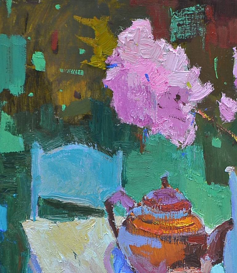 Original Abstract Expressionism Still Life Painting by Shandor Alexander