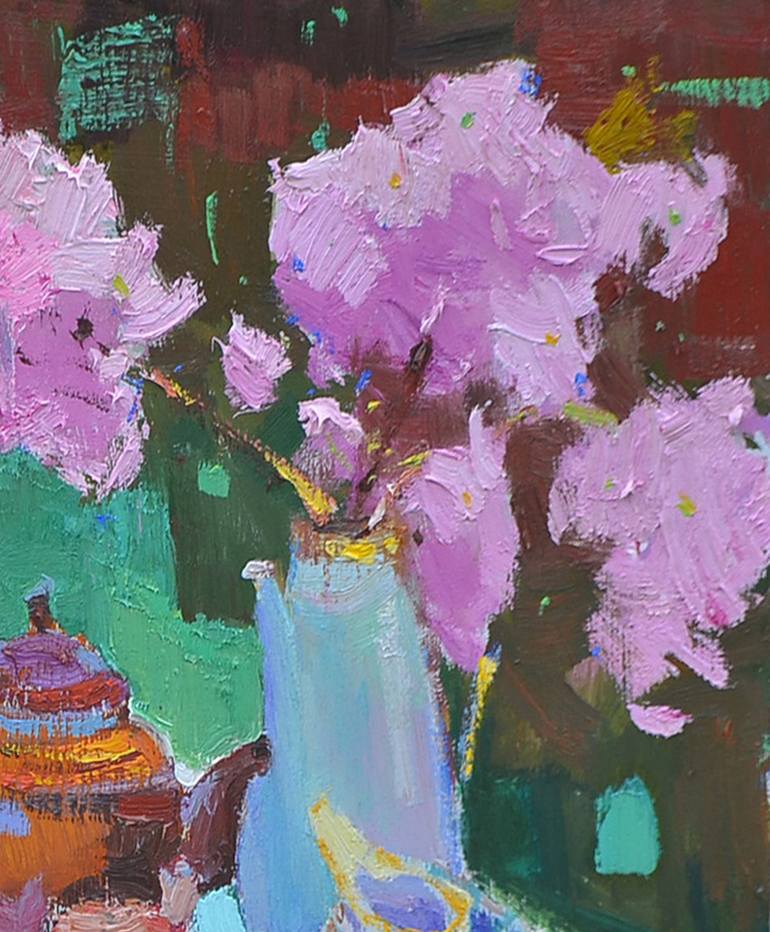 Original Abstract Expressionism Still Life Painting by Shandor Alexander