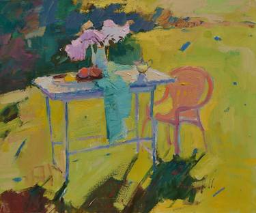 Original Abstract Expressionism Garden Paintings by Shandor Alexander