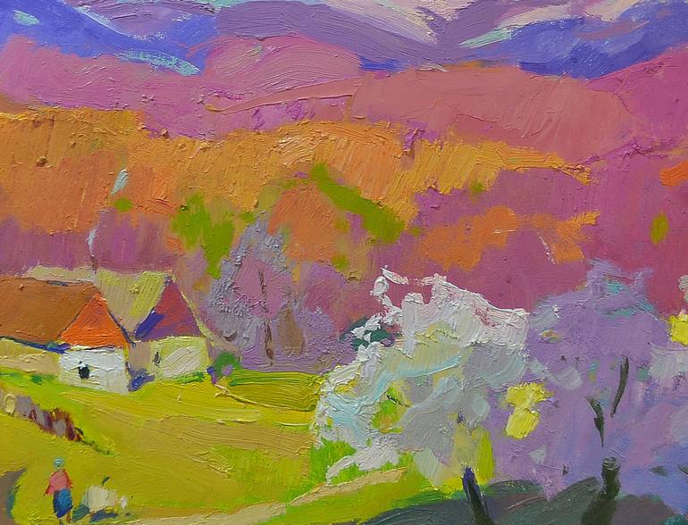 Original Abstract Expressionism Landscape Painting by Shandor Alexander