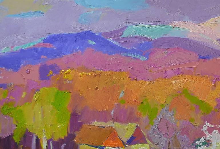 Original Abstract Expressionism Landscape Painting by Shandor Alexander