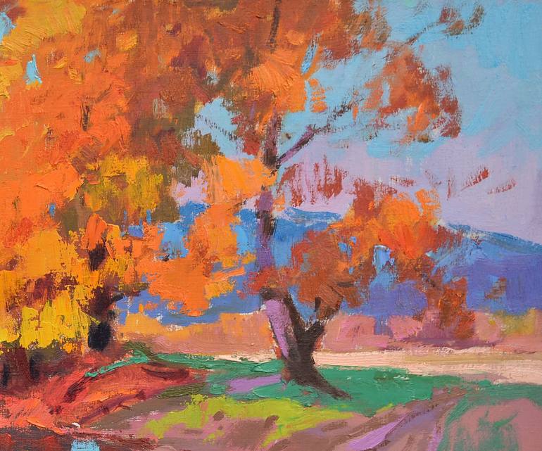 Original Abstract Expressionism Nature Painting by Shandor Alexander