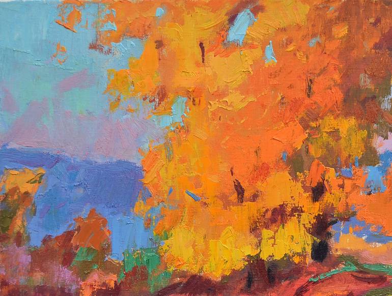 Original Abstract Expressionism Nature Painting by Shandor Alexander