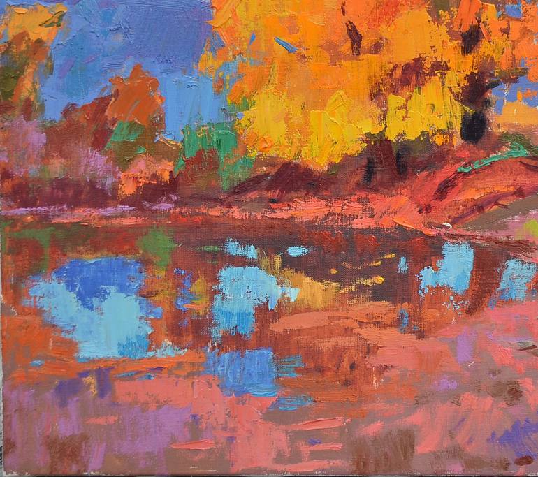 Original Abstract Expressionism Nature Painting by Shandor Alexander