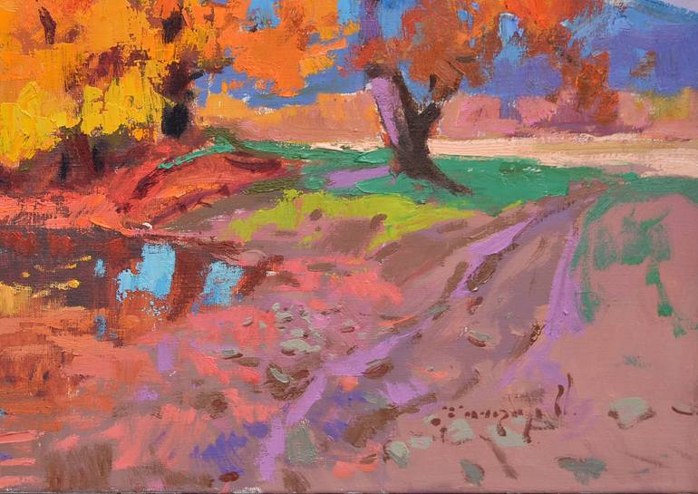 Original Abstract Expressionism Nature Painting by Shandor Alexander