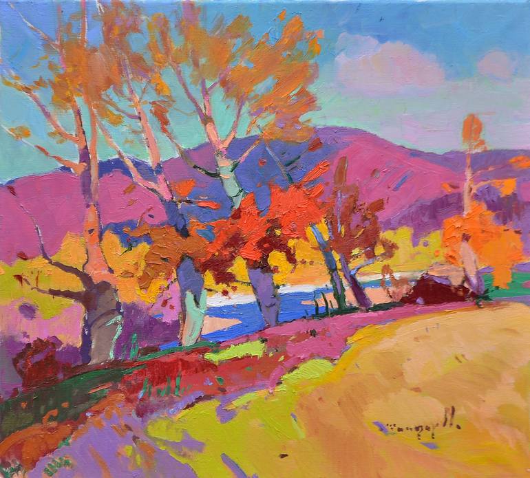 Print of Art Deco Landscape Paintings by Shandor Alexander