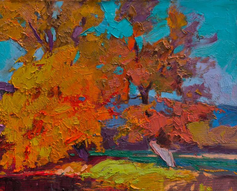 Original Art Deco Nature Painting by Shandor Alexander