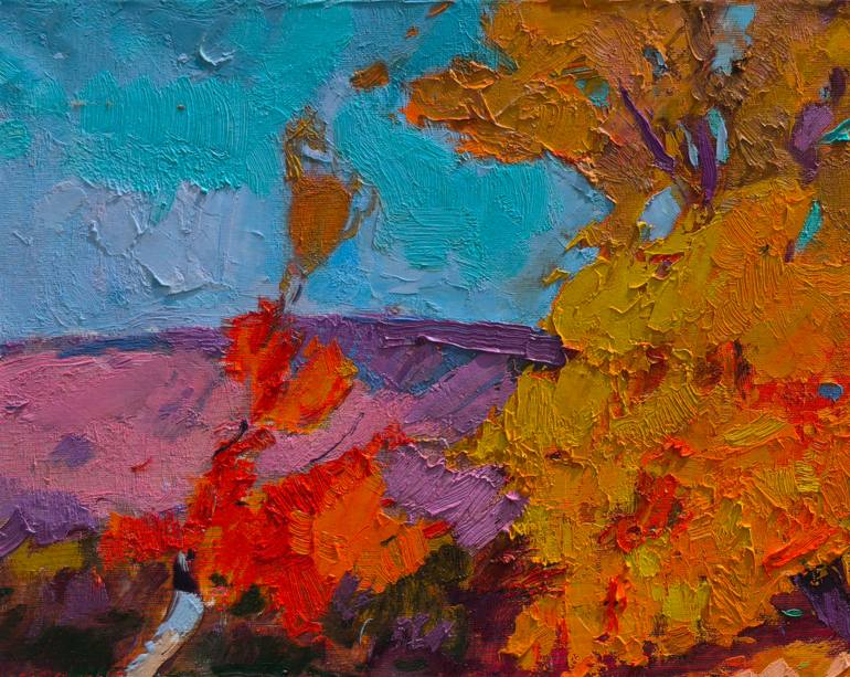 Original Art Deco Nature Painting by Shandor Alexander