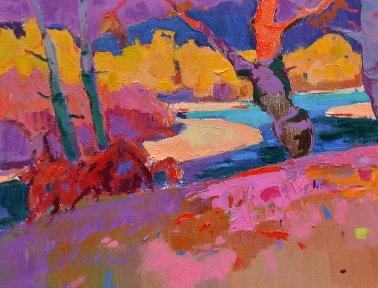 Original Abstract Expressionism Landscape Painting by Shandor Alexander