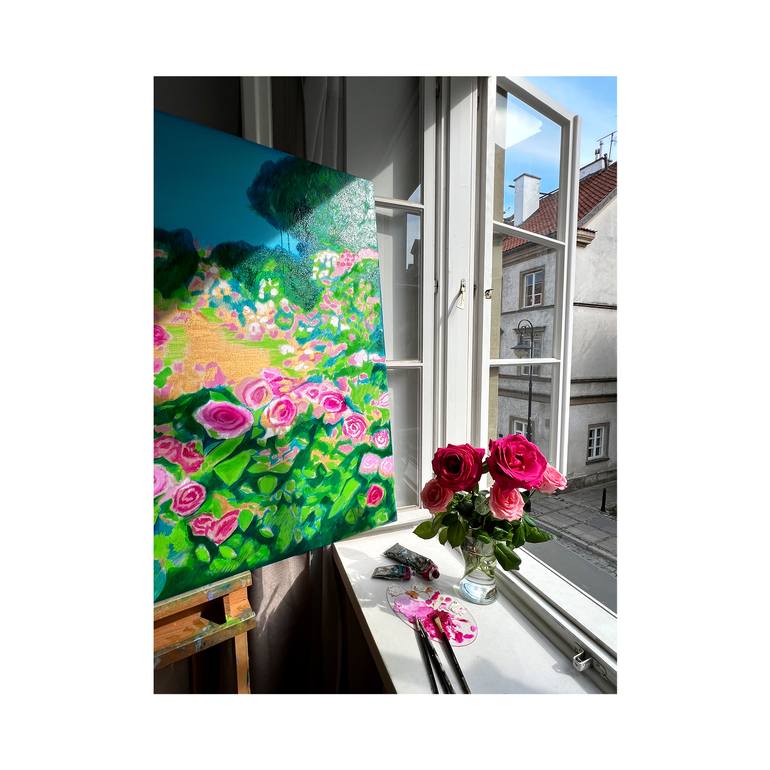 Original Contemporary Garden Painting by Paulina Grobelny