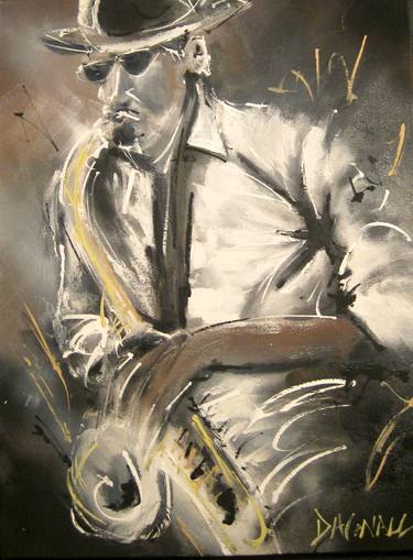 Original Figurative Music Paintings by Allan Dagnall