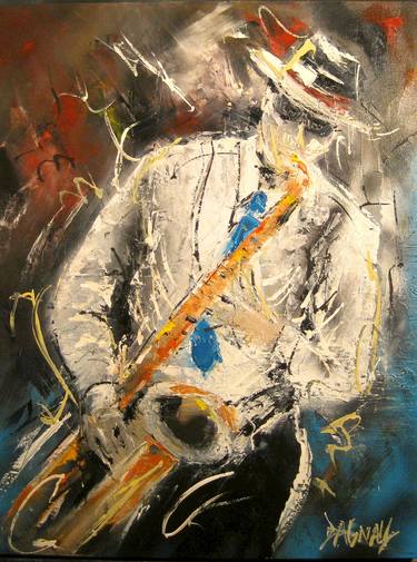 Original Figurative Music Paintings by Allan Dagnall