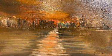 Original Abstract Cities Paintings by Allan Dagnall
