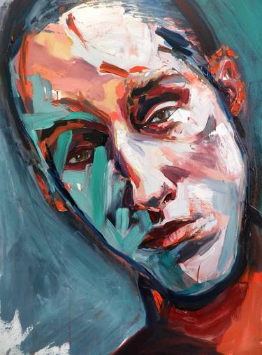 Original Abstract Expressionism Portrait Paintings by Sarah M Haynes