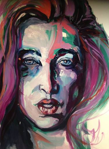 Original Expressionism Portrait Paintings by Sarah M Haynes