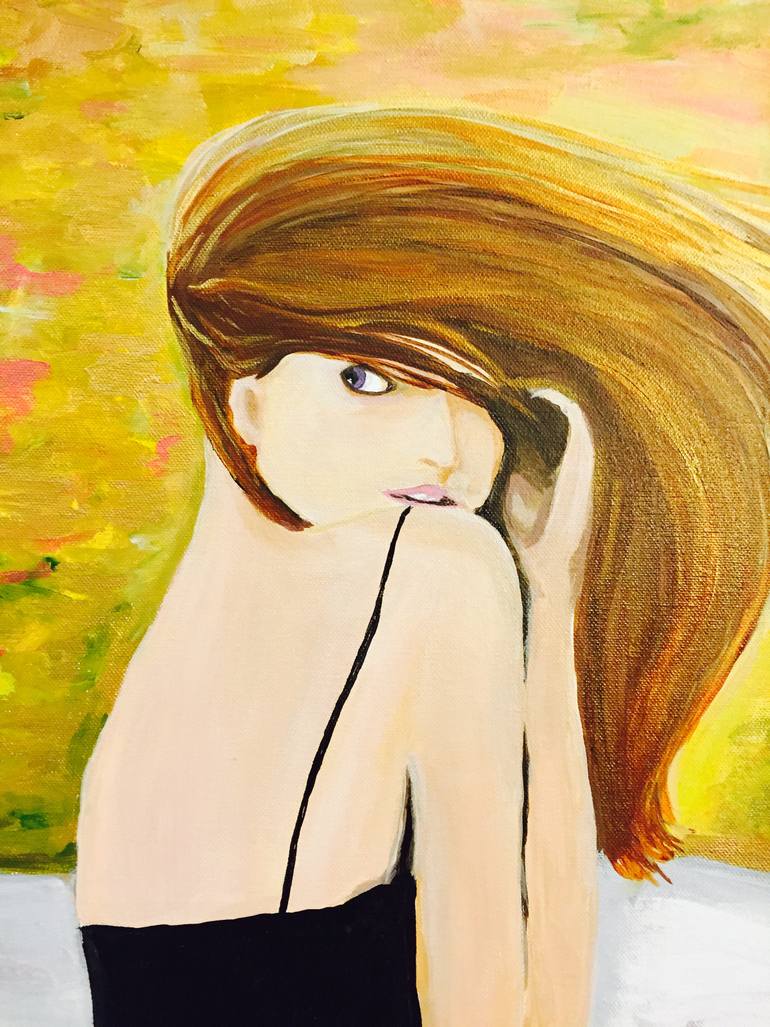 Original Expressionism Women Painting by Virginia Smith