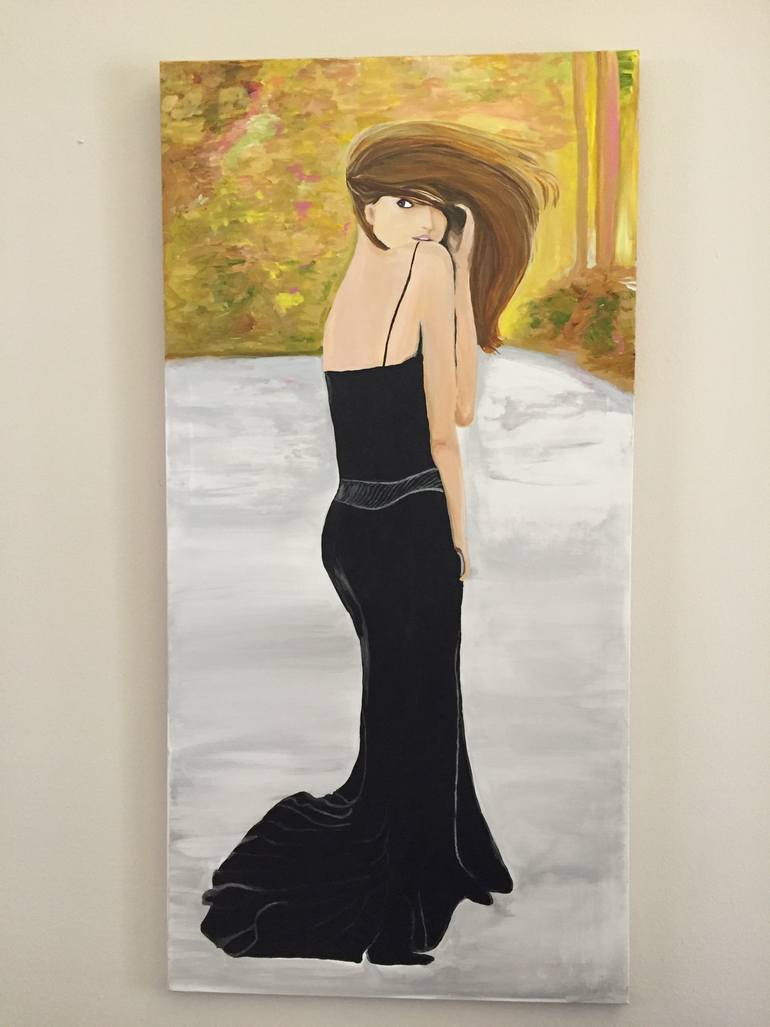 Original Expressionism Women Painting by Virginia Smith